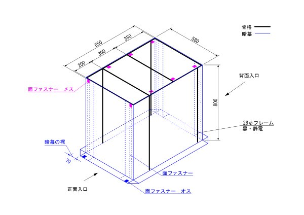 画像2: 小型簡易暗室　顕微鏡用途型 (2)